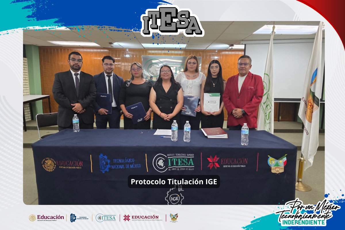 ITESA_OFICIAL's tweet photo. Actos Protocolarios de Titulación Integral en las modalidades de Investigación, Residencia Profesional e Integral de Educación Dual, de las y el egresado de IGE: Alinne Olmedo, Karla Curiel, Blanca Aline Luna y Luis Fernando Martínez. ¡Muchas felicidades! https://t.co/pcyJdLGcOK