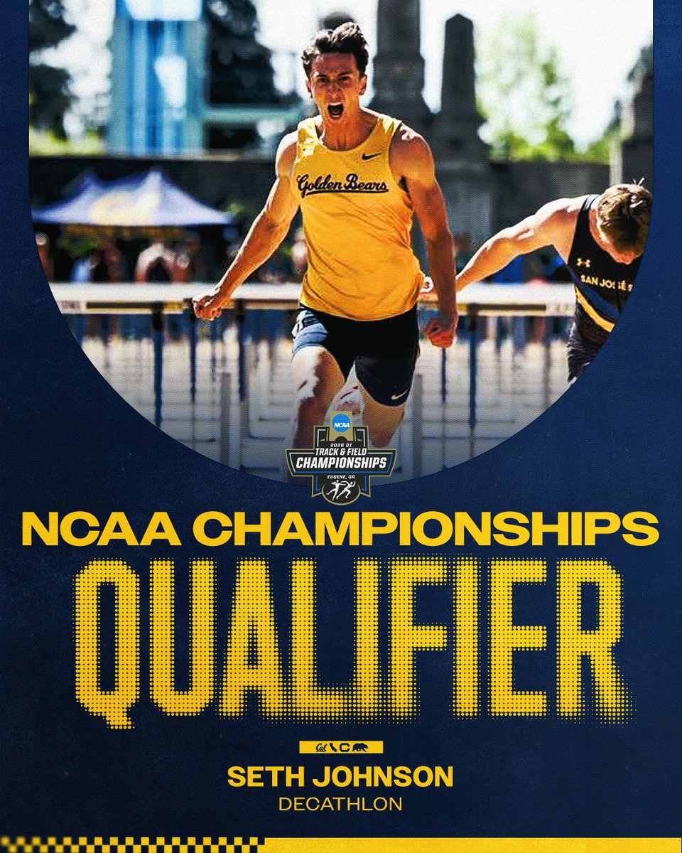 CalTFXC's tweet photo. 𝑯𝑬𝑨𝑫𝑬𝑫 𝑻𝑶 𝑬𝑼𝑮𝑬𝑵𝑬 🎟️ 

We’ve got an early NCAA outdoor qualifier in Seth Johnson, who ended the regular season ranked in the national top 10 in the decathlon!

#GoBears🐻 https://t.co/W0kMH8DQmC