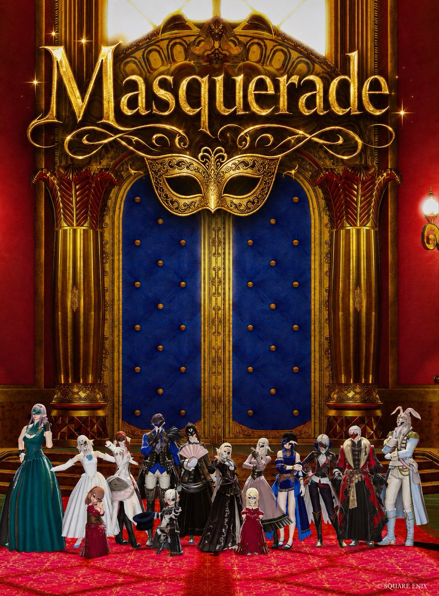 nook_1109's tweet photo. 昨日は仮面舞踏会の撮影会でした🎭
ドレスコードで集まるとすごく華やかでしたね🌹✨
みなさんが撮影したSSがアップしているのを見ながら優雅な朝を…（なんちゃって）😊☕️
来月は不思議の国のアリス撮影会やりましょう🐰⏰🃏
#FF14SS #nook_cwls https://t.co/VINQt4LFtI