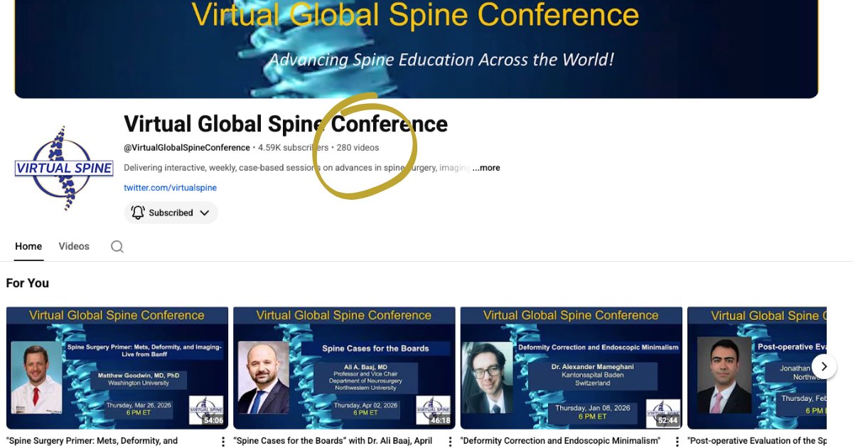 Virtual Global Spine Conference tweet media