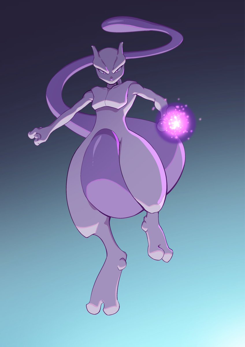 K8uma's tweet photo. My first digital art post! Mewtwo!

Had a lot of fun doing this 😃

#Pokémon #digitalart https://t.co/4PMjItMi7D