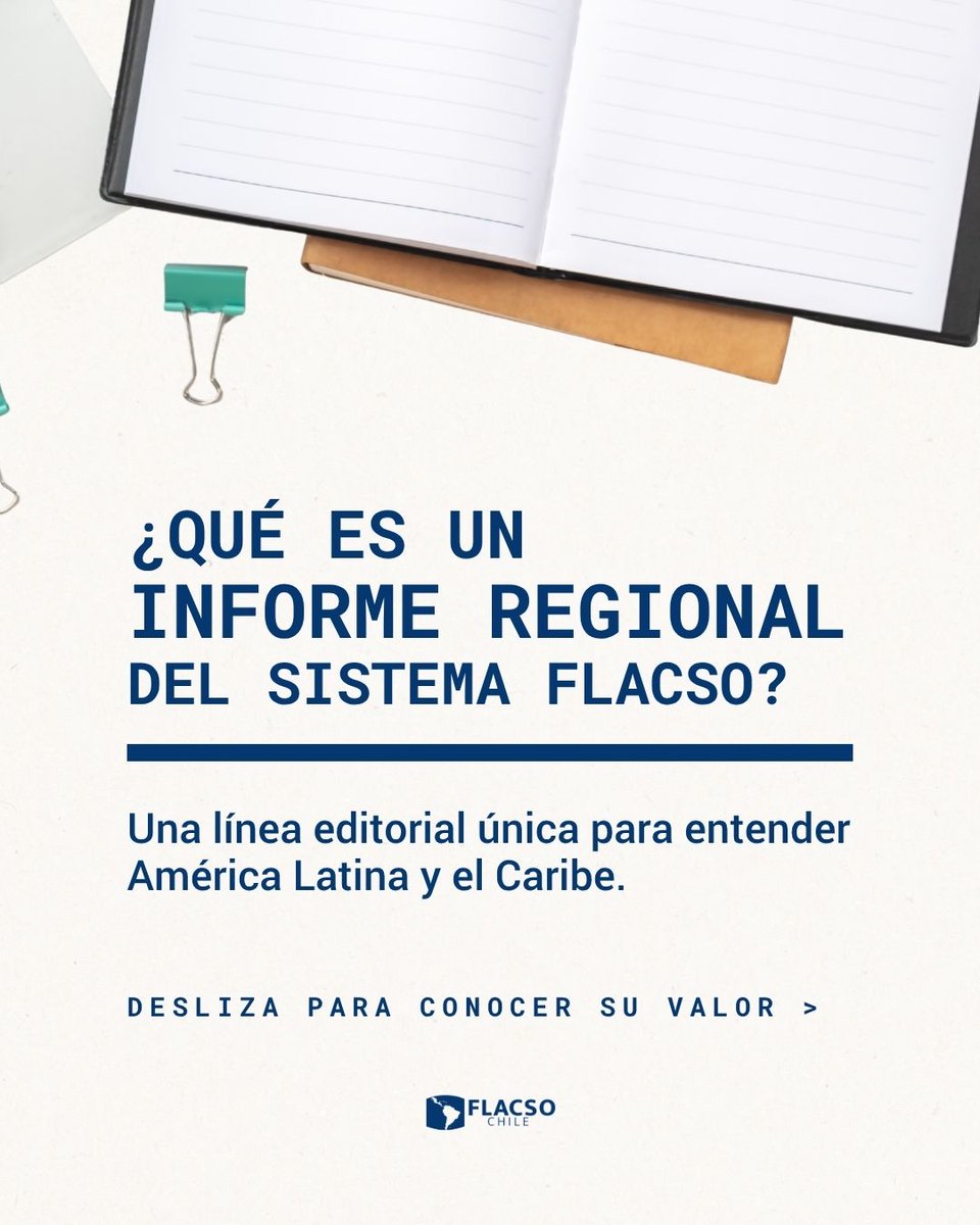 Flacso_Chile's tweet photo. ¿Qué es un Informe Regional de FLACSO? Una línea editorial única para pensar la región como un sistema, analizando desafíos desde la evidencia comparada.

Próximamente revisaremos cada tomo. Descarga el Informativo aquí👇 
https://t.co/ZabVupqGb2 https://t.co/8GhNvtaDnU