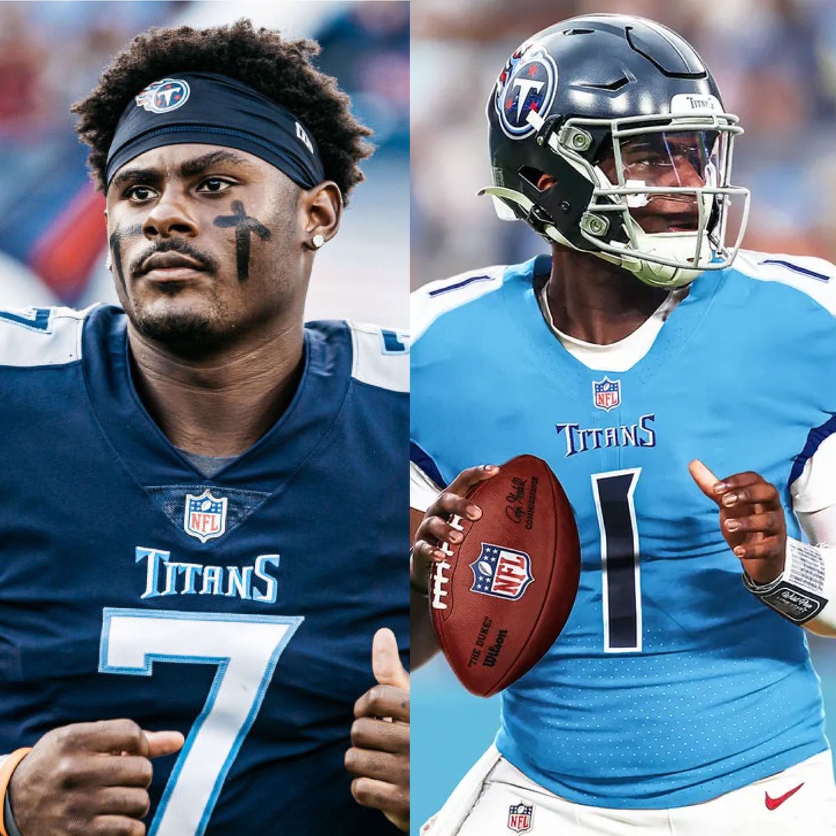 TitansIdiot's tweet photo. FUNFACT: Current Titans QB @Cameron7Ward and former Titans QB @malikwillis have the same birthday. Kinda wish he was still here so the three of us could have went to @DaveandBusters together. Malik is missing out today. #TitanUp https://t.co/5xTjyY8eb2