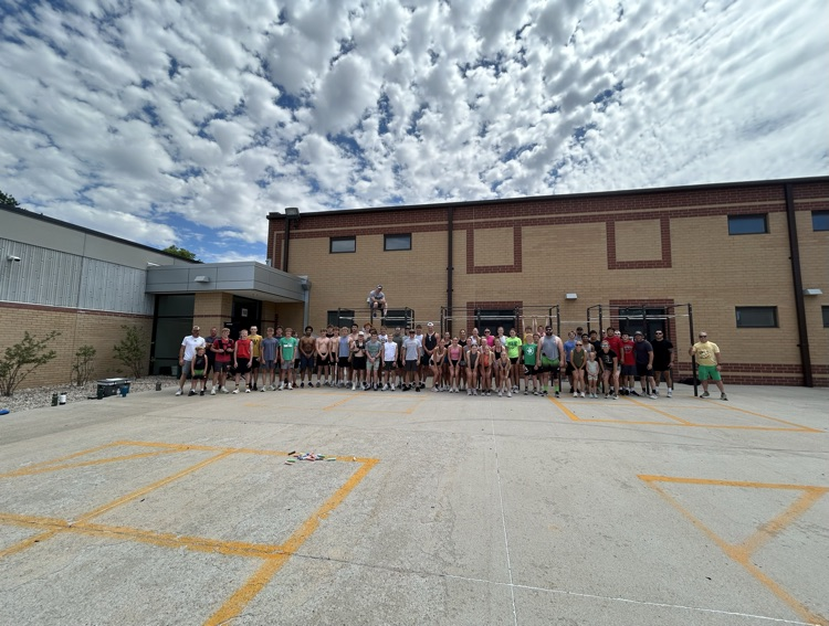 EVFalcons's tweet photo. Memorial Day Murph Run 2026 was a huge success with over 60 participants! Thanks to all who participated and helped make it such a great event! Such a great way to commemorate and be a part of something bigger than ourselves! https://t.co/LT8xnoNhNx