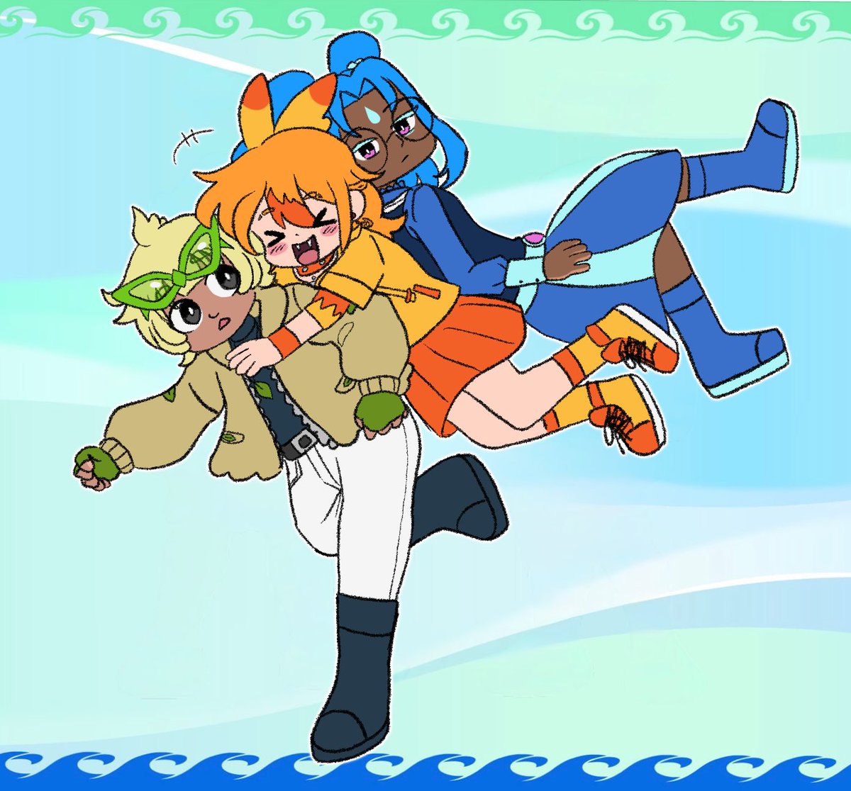 sarah_hbeck's tweet photo. More of the WiWa besties~~ ✨✨
#Pokemon #PokemonWindsWaves #WiWa #Gijinka https://t.co/IOeZKYHp5b