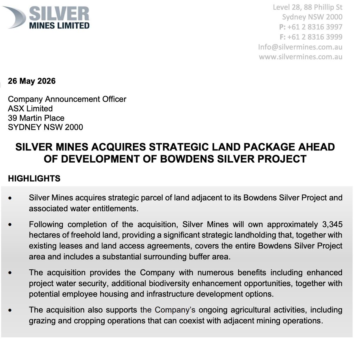 Silver Mines Limited tweet media