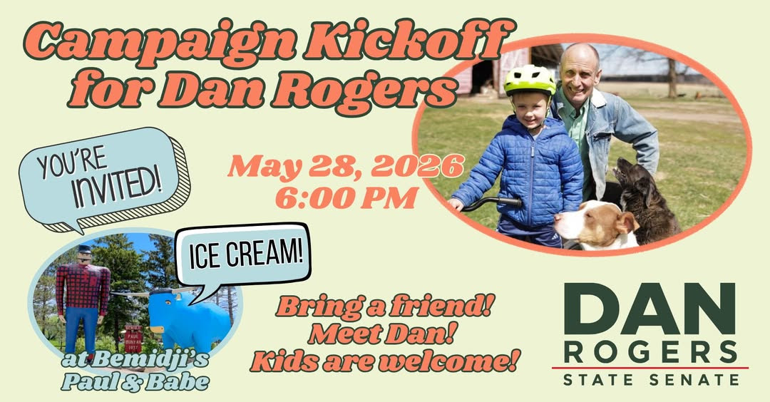 DflCounty's tweet photo. Dan Rogers is running for Senate District 2 
to defeat incumbent Republican Steve Green.   Dan is a Teacher, Farmer, Logger, and Dedicated Community Leader,  the type of representation we need in St. Paul
https://t.co/VBvvSt9sGd https://t.co/9xKC7IFU8y