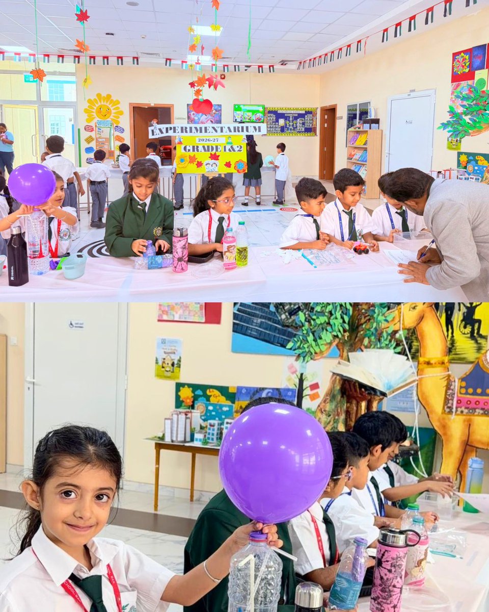 dpsrak's tweet photo. Our littlest scientists stole the show at this year's Experimentarium, turning big ideas into pint-sized discoveries! Grade 1 and 2 students wowed the crowds with jaw-dropping, hands-on demonstrations that brought textbook lessons to life. https://t.co/vzxVzBXKDf