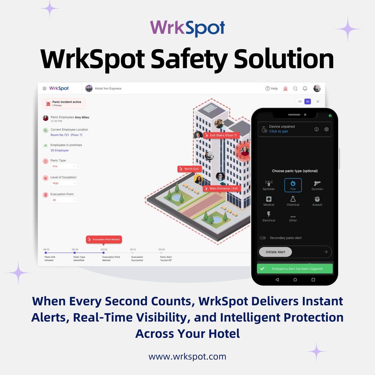 Wrkspot's tweet photo. Safety isn’t just a feature — it’s the standard every hotel team deserves. 

Stay connected, informed, and ready to respond with confidence through WrkSpot.

https://t.co/ZPhwANc3jx | sales@wrkspot.com https://t.co/FNweJDDCkZ