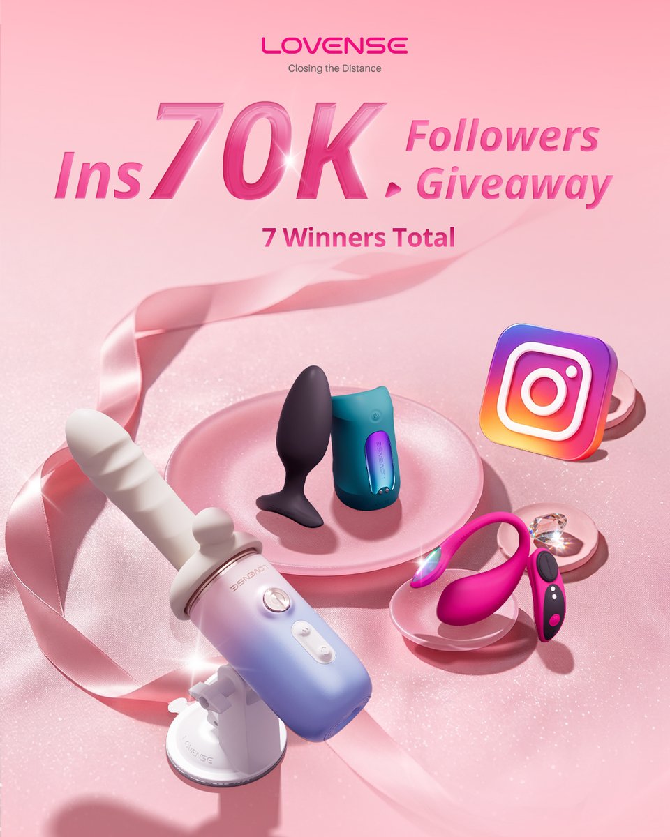 Lovense's tweet photo. 🎉 We’ve just hit 70K followers on our Instagram main page! Thank you for being part of our amazing community 🤍
To celebrate, we’re hosting a special giveaway — come join the fun and be part of the celebration!

Follow our Instagram to participate: 
Search @lovenseofficial or click: https://t.co/TOMck0VUAa

#giveaway #lovense