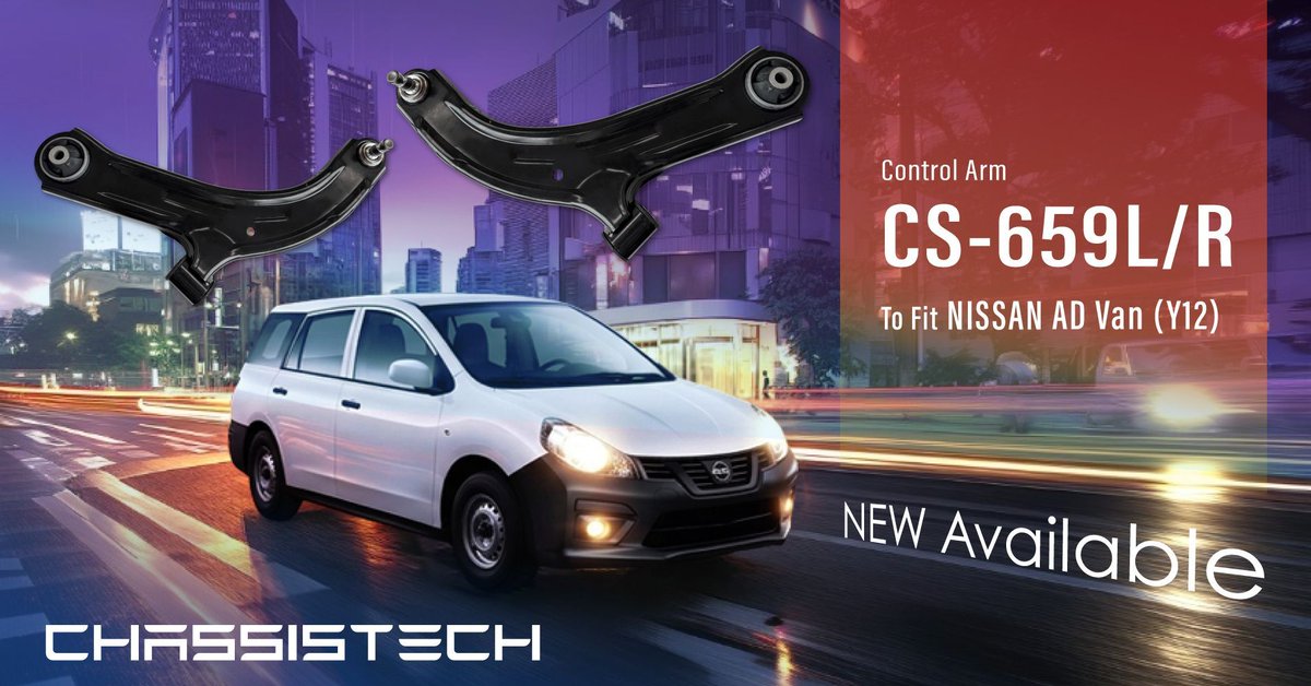 CteEurope's tweet photo. Poor quality causes noise, vibration, and tire wear.
Choose reliable parts. Choose CTE.

CTE — The chassis components expert 

Now Available 📣 CS-659L/R
🚗 To fit NISSAN AD Van (Y12)
🔎https://t.co/FoCUt0LtRo

#CTEselected #chassistech #controlarm #NISSAN #ADVan https://t.co/tfDFhyauhv