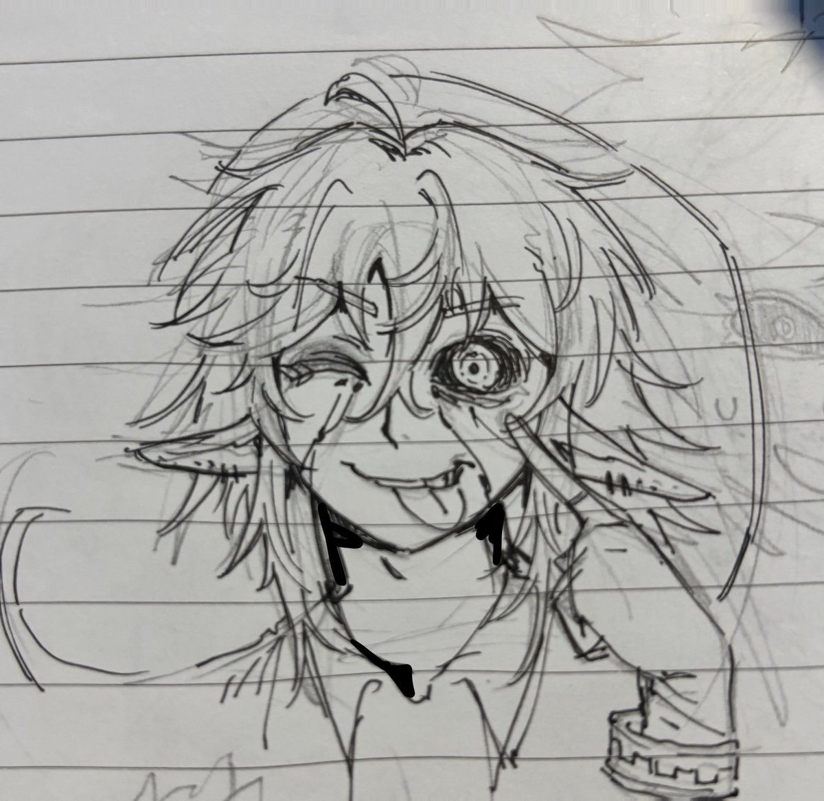 MoonVirtueq5om's tweet photo. Ben drawing I made yesterday but hated it so much I refused to post it until rn https://t.co/h1w5SrCqtO