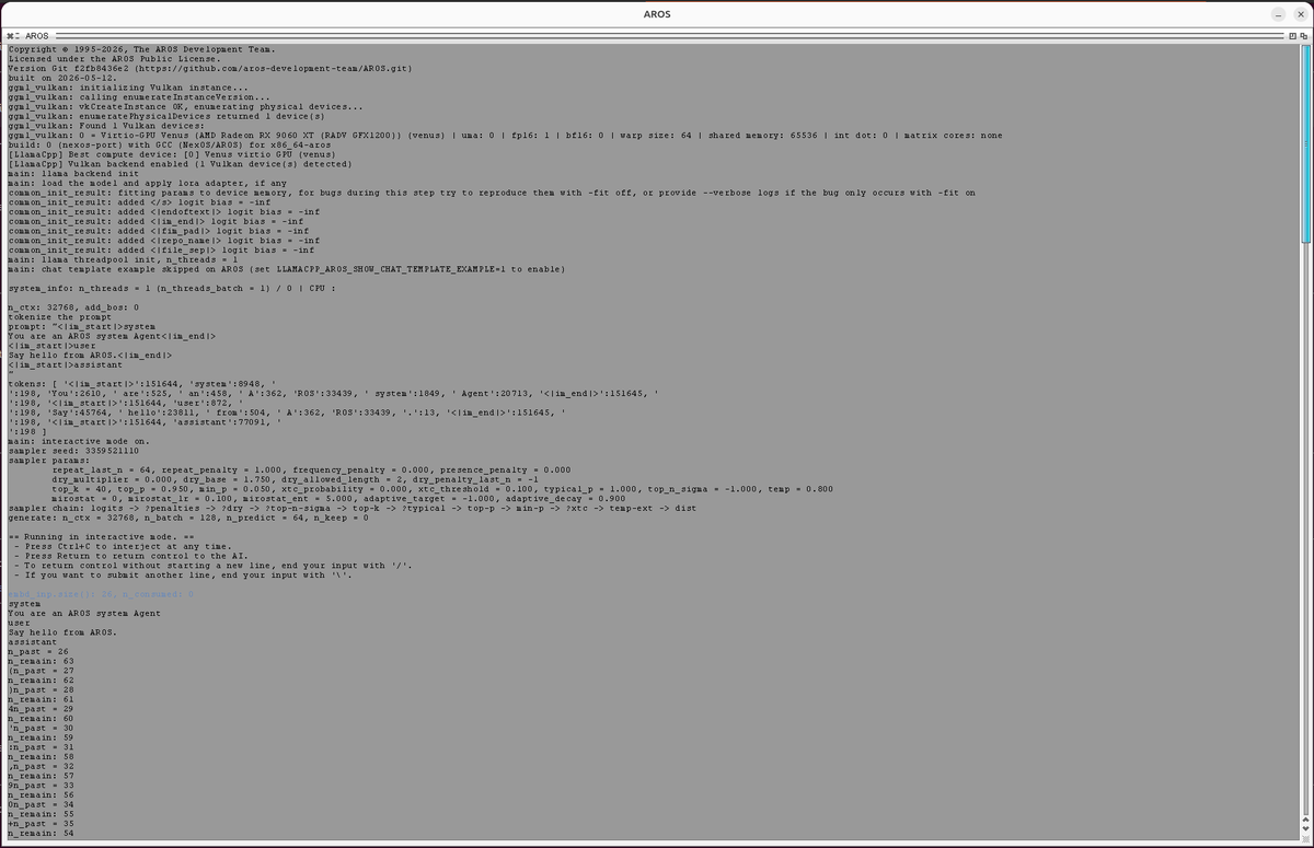 ca_org's tweet photo. #AI , #AROS , #AmigaOS  GPU Accelerated Inference on AROS :) https://t.co/TjBwlQ7iF4