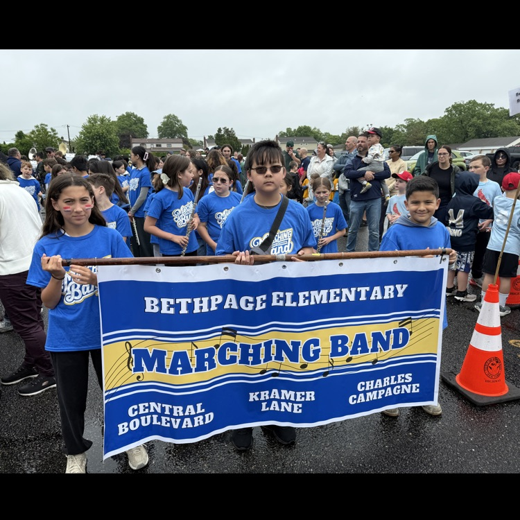 CBS_Bethpage's tweet photo. We had a great day supporting our Bethpage Memorial Day parade.  Thankfully, Mother Nature gave us a special Golden Eagles break in the rain. Thanks to all our students and staff for a wonderful celebration of our community members who made the ultimate sacrifice.  #WeAreBethpage https://t.co/i7OsAnpLGj