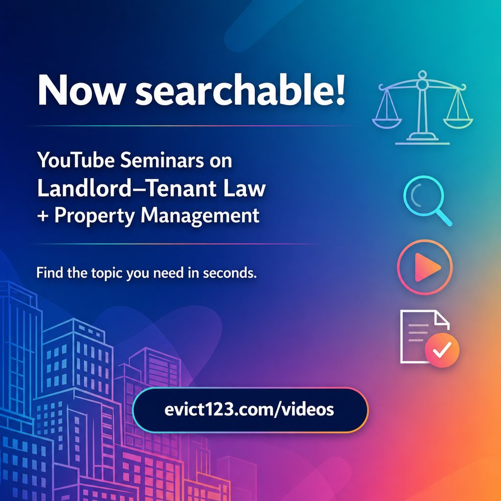 DennisBlock's tweet photo. Zoom Landlord-Tenant Talk Radio just got easier to use: you can now search topics inside our video library and jump straight to what you need. Explore here: 
https://t.co/fYtm3s1zY6 https://t.co/zOtIOfn3gg