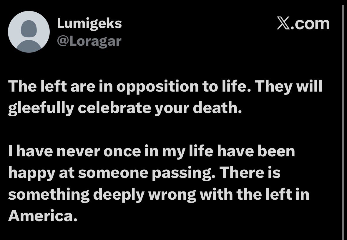 RanneyChrist's tweet photo. @Loragar @Manhunter1941 @AuriBlooms lol, why wouldn’t someone celebrate your death? You have nothing but hate. https://t.co/rrQKIZ66nK