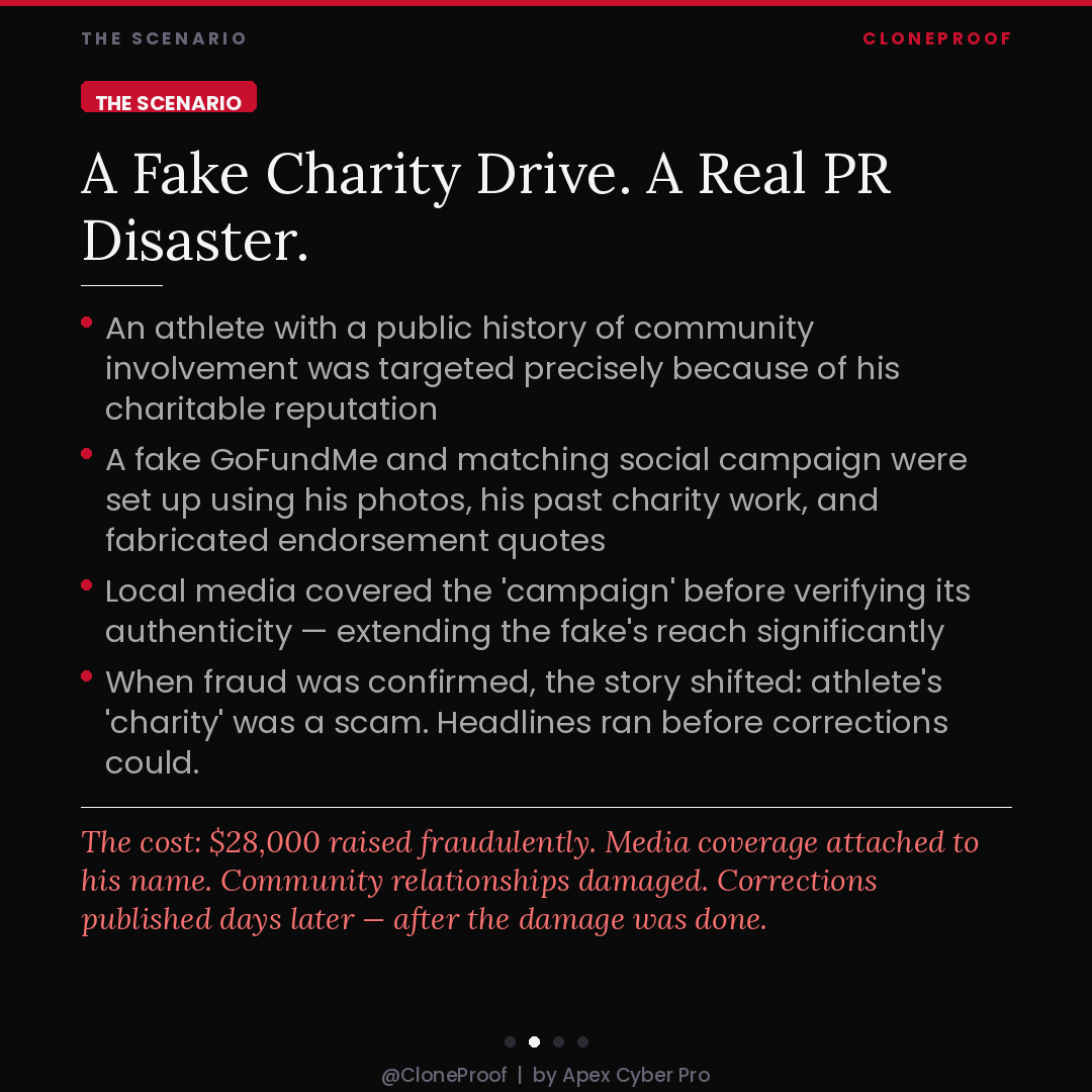 CloneProof's tweet photo. Fake charity drives.... https://t.co/AtMZ3vJWN4