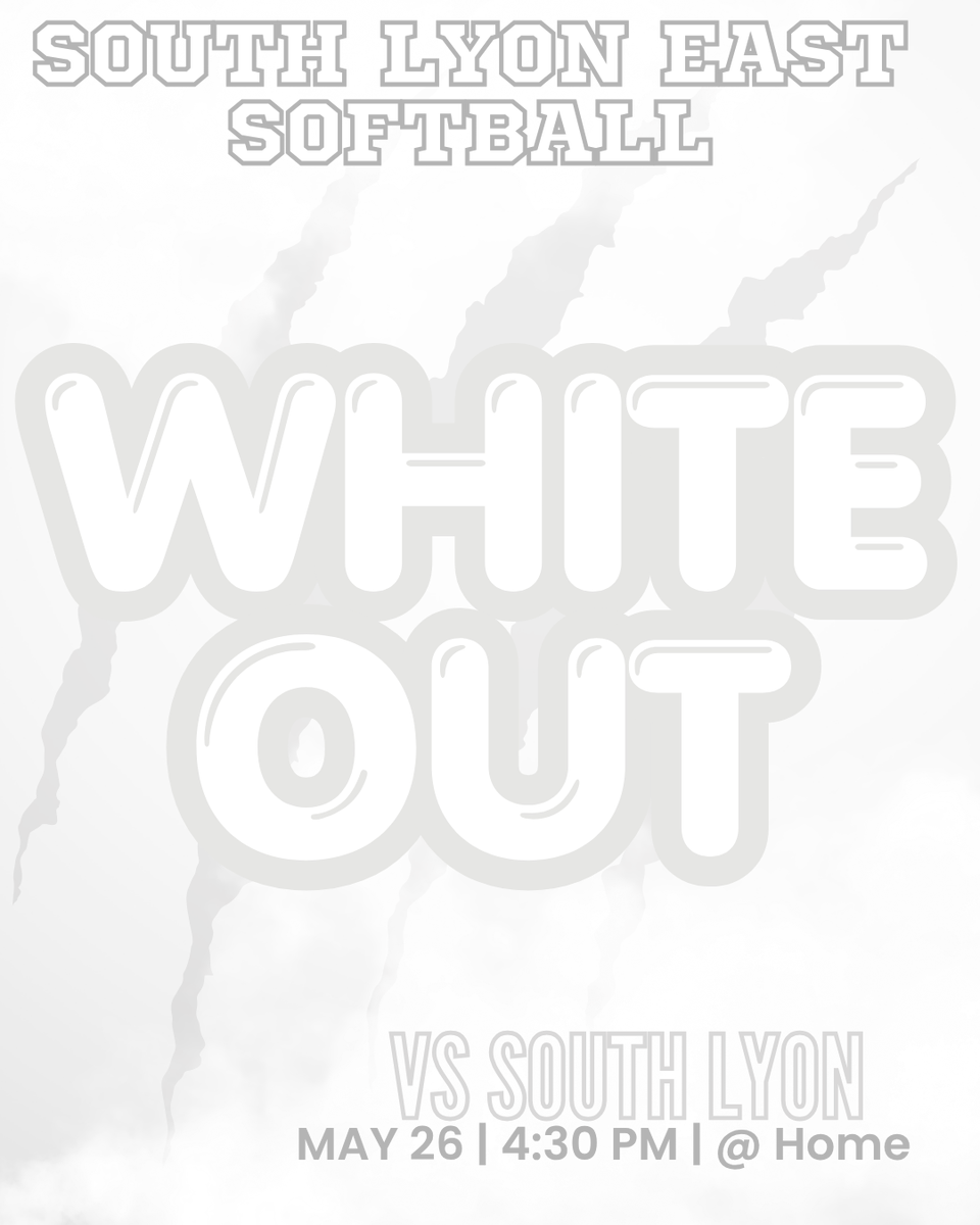 BeEast_Softball's tweet photo. It is officially playoff time, and we need the Cougar Family louder than ever! Tomorrow kicks off our Pre-District matchup, and we are calling on all students, parents, and fans to pack the stands and WEAR WHITE! 

Let’s turn the home field into a wall of white and bring the energy for every single inning.

🗓️ Tomorrow,Tuesday, May 26th

⏰ 4:30 PM

📍 Home Turf

👕 WHITE OUT ⚪️

Grab your favorite white gear, bring your voices, and let’s help the Cougars kick off the postseason with a massive win! See you at the field!

#BeEast #SLESoftball #WhiteOut #Postseason #PreDistricts #CougarPride #SouthLyonEast #PackTheStands #Grit