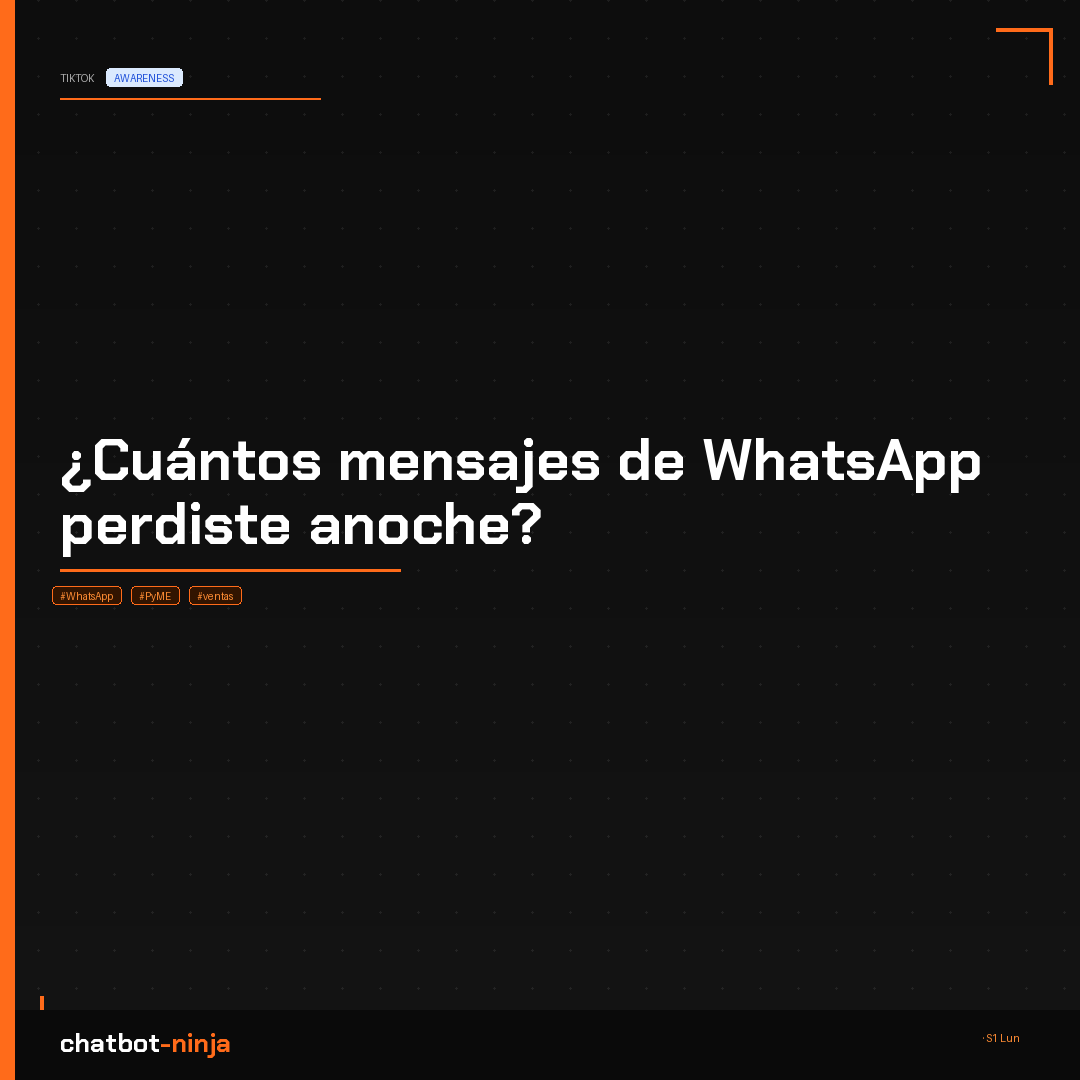 lokiitmx's tweet photo. ¿Cuántos mensajes de WhatsApp perdiste anoche? 👻 La mayoría de los negocios pierden clientes mientras duermen. chatbot-ninja los responde por ti. 24/7. Sin pausas.
#chatbotninja #WhatsAppBusiness #PyMEMx #automatizacion #ventas #emprendedores https://t.co/dXR2SyrqUC