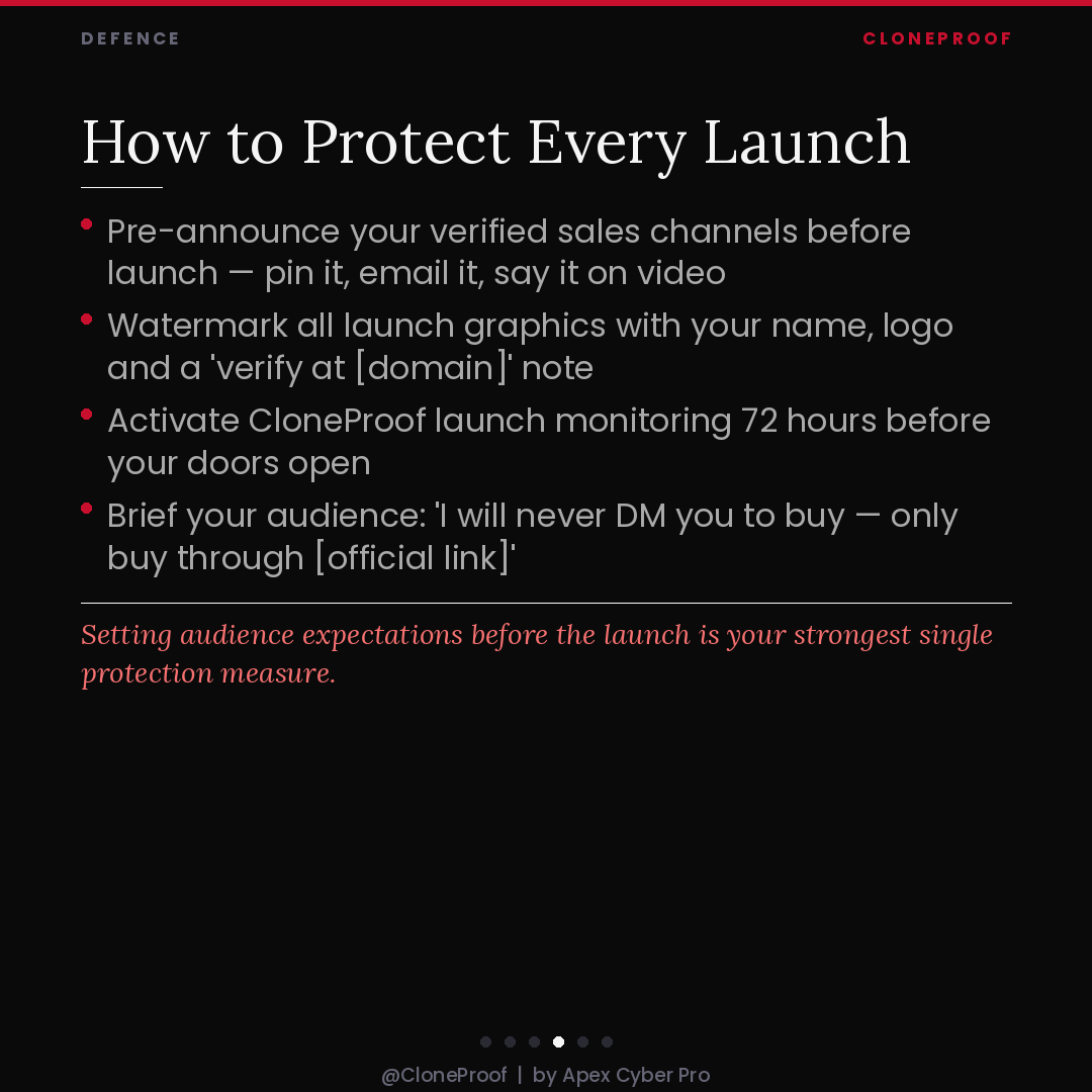 CloneProof's tweet photo. Launch your product and service, not someone else's scam career. https://t.co/gtRp0NgAKX
