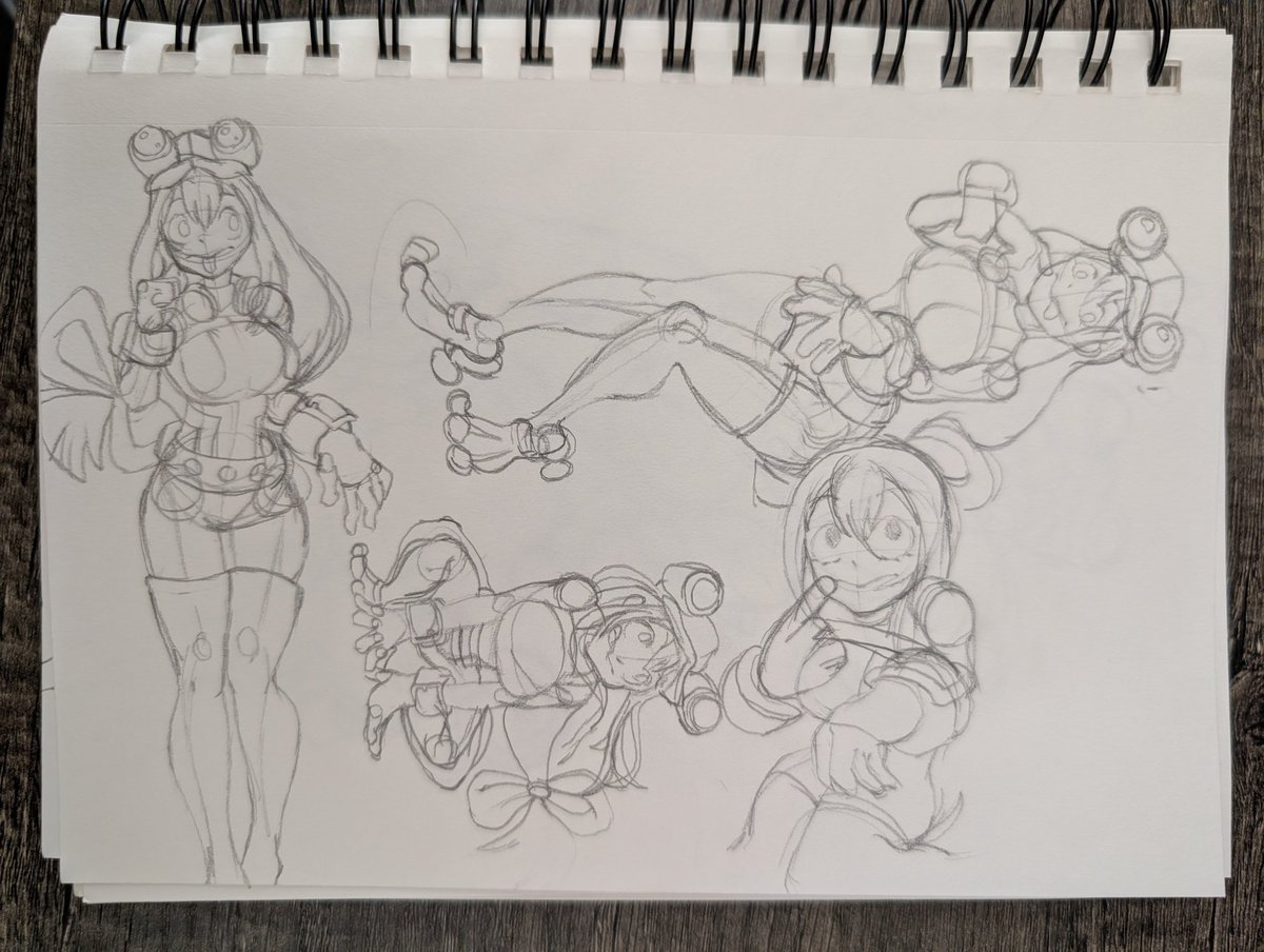Jazzicks's tweet photo. Some MHA practice sketches using figurines as references to get through artist burnout. I feel like I'm relearning to draw again sometimes lol https://t.co/3F0ZTbZxLf
