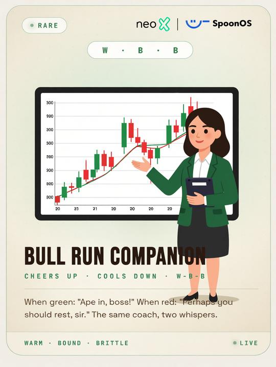 BonRobin4's tweet photo. Do you need a "Bull Run Companion"? We are ready for you. @SpoonOS_ai #NBTI #SBTI https://t.co/sai1kEJYsi