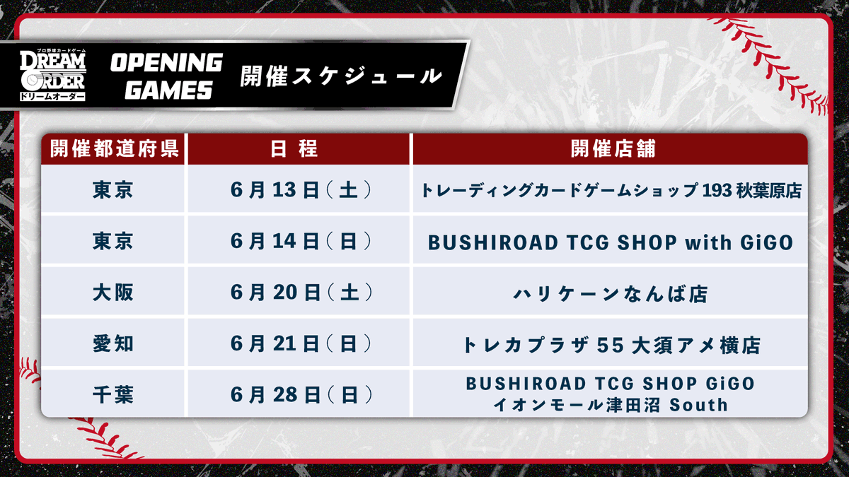 イベント情報】 OPENING GAMES「ZONE IMPACT」は 本日5月26日(火)12:00