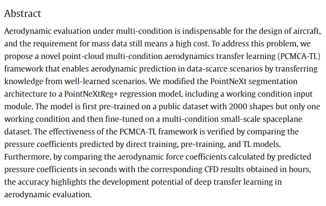 TheorAppMechLet's tweet photo. Deep transfer learning for three-dimensional aerodynamic pressure prediction under data scarcity
Read the article in Theoretical and Applied Mechanics Letters:https://t.co/1veebsFrmc https://t.co/wvKd7utw6v