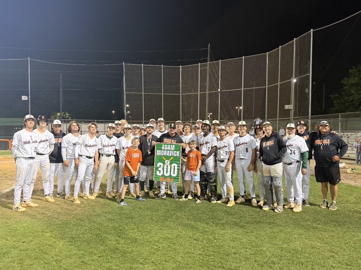 BradKRicha88's tweet photo. First, I’d like to wish a big congratulations to @WarhawksBB head coach @moravick22 for achieving his 300th career win as a high school baseball coach. It is an honor earned through many hours of dedication, sacrifice, and love of the game. I thank him for always trusting me to do a great job each and every game. From ceremonial first pitches, starting line ups to a set playlist of music that he wants to hear every inning, batting practice and I/O. In addition, the cheering from the stands from his wife, Margot and sons, Luke and Clate give us a reminder of the extent of our Warhawk baseball family. @FHSAA