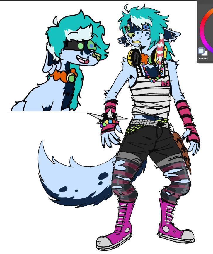 royalgutz's tweet photo. redesigned this really old furry character i made as a kid https://t.co/LOAtomPvIT