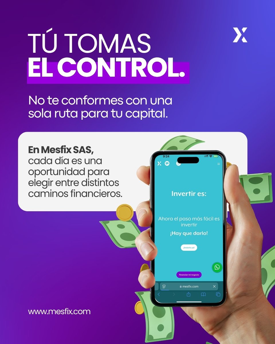 mesfixsas's tweet photo. En finanzas, la mayor herramienta de control es la capacidad de elegir. 💪

Para nosotros en Mesfix SAS, la conexión no se trata solo de mover capital. https://t.co/MM3Awc6FZJ