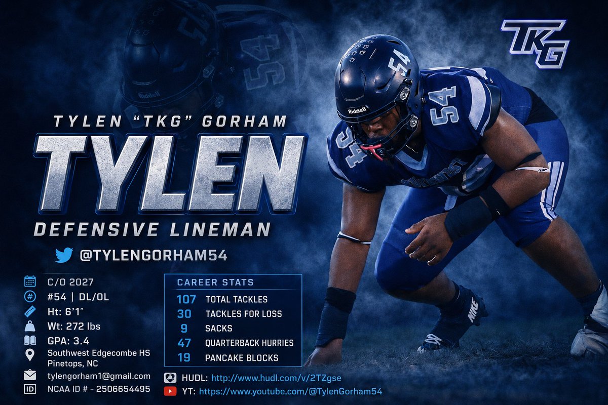 TylenGorham54's tweet photo. No shortcuts.
Just work, discipline, and consistency.๐๐ช๐พ๐ฅ
2027 DL/OL Tylen โTKGโ Gorham getting better every day. #BuiltDifferent #Trenches #FootballTraining #NCRecruiting https://t.co/GtWooOIM4g