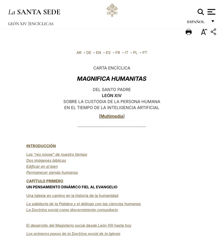 EliudTapia's tweet photo. Estaba compartiendo algunos extractos de #MagnificaHumanitas, la carta encíclica del Papa León XIV sobre la custodia de la persona humana en el tiempo de la inteligencia artificial. 

Aquí pueden acceder al texto completo: https://t.co/YFCi468qne https://t.co/I4EAt9PRvr