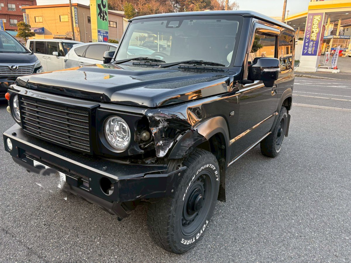 takizawakazuya's tweet photo. スズキ JB64ジムニー 左前事故修理
ダムド社外パーツ各部交換
車両保険修理 納車完了
#タキザワ自動車 #ジムニー修理 #JB64 #松戸車修理 #市川車修理 #千葉板金 #松戸板金 #流山車修理 #柏車修理 #事故修理 #ジムニー #64ジムニー #DAMD https://t.co/p4VBeI4mMf
