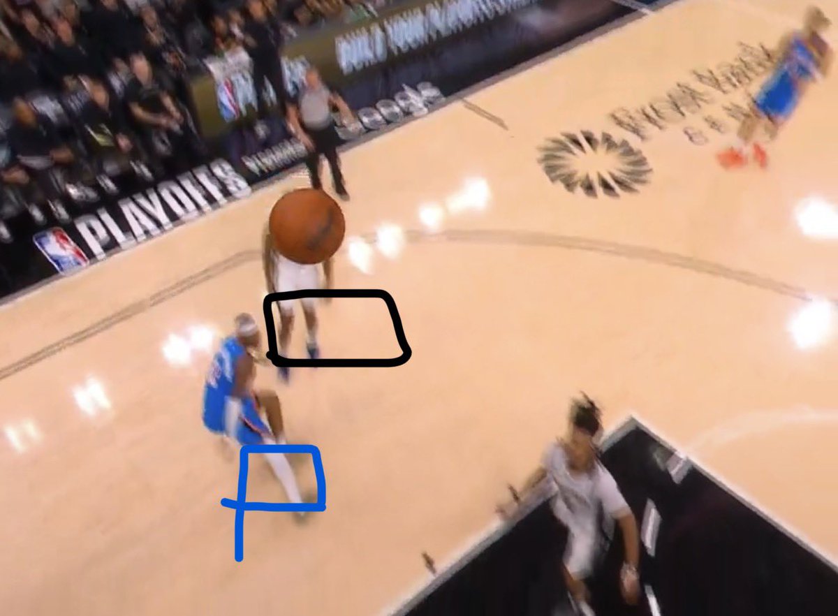 jayzilla711's tweet photo. @SethDavisHoops Blue is SGA landing space. Black is where fox is at the moment SGA lands. https://t.co/6P3lCkGMPM
