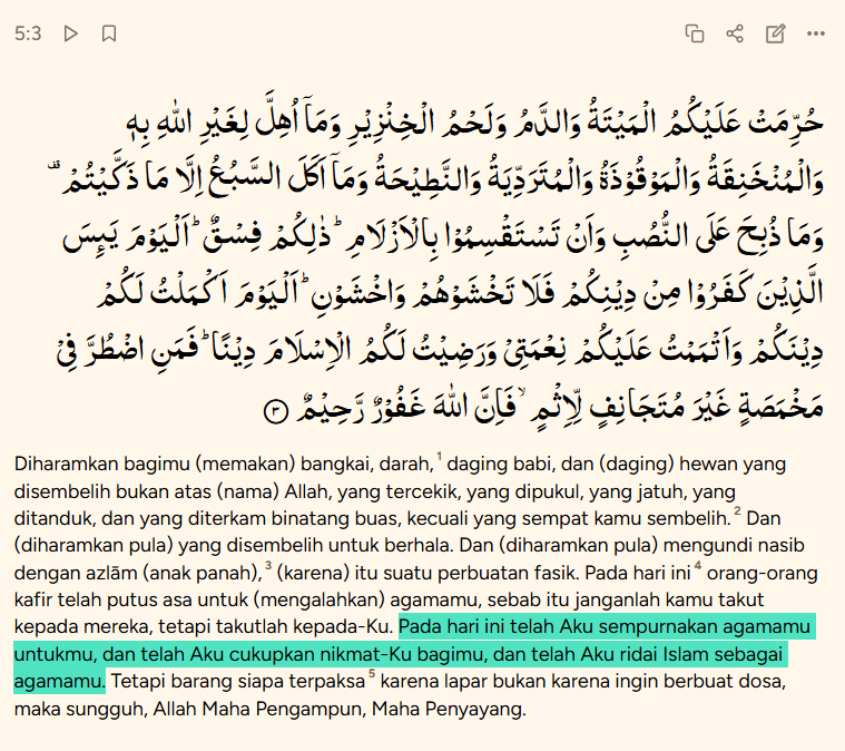 fluoxetan's tweet photo. Maha Baik Allah terhadap hamba-Nya. 
hari ini kita dipertemukan dengan hari dimana Allah menyempurnakan agama islam. sebagaimana Allah sudah menyempurnakan agama ini, semoga kita tidak mencari cahaya dari jalan yang menjauh dari petunjuk-Nya https://t.co/fxS0J1VNgK