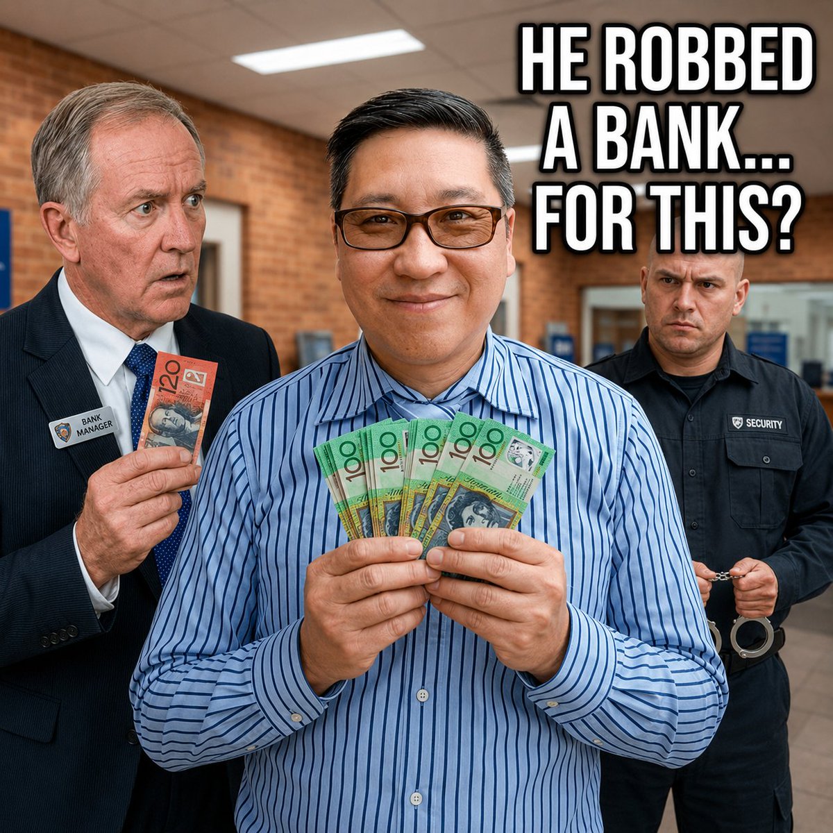 RealGeorgeLui's tweet photo. 💔 A man robbed a bank for $1 just to see a doctor. 

That story led me to a harder question: what is the church and what are we supposed to do with other people’s suffering? 

🙏 https://t.co/4ARTGERbEa 

#Faith #Christianity #RichardVerone https://t.co/omMHjUHRtt