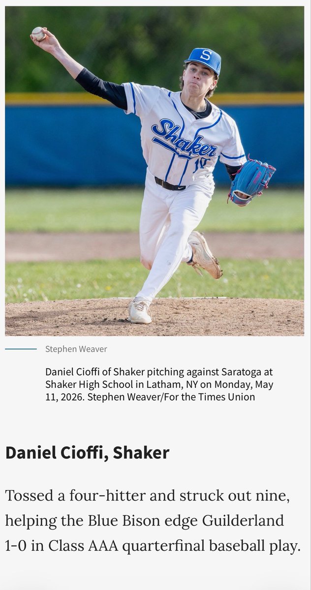 dannycioffi03's tweet photo. Thankful to be named by the Times union Top area performers this week for section 2 https://t.co/gyS2dZZtX6