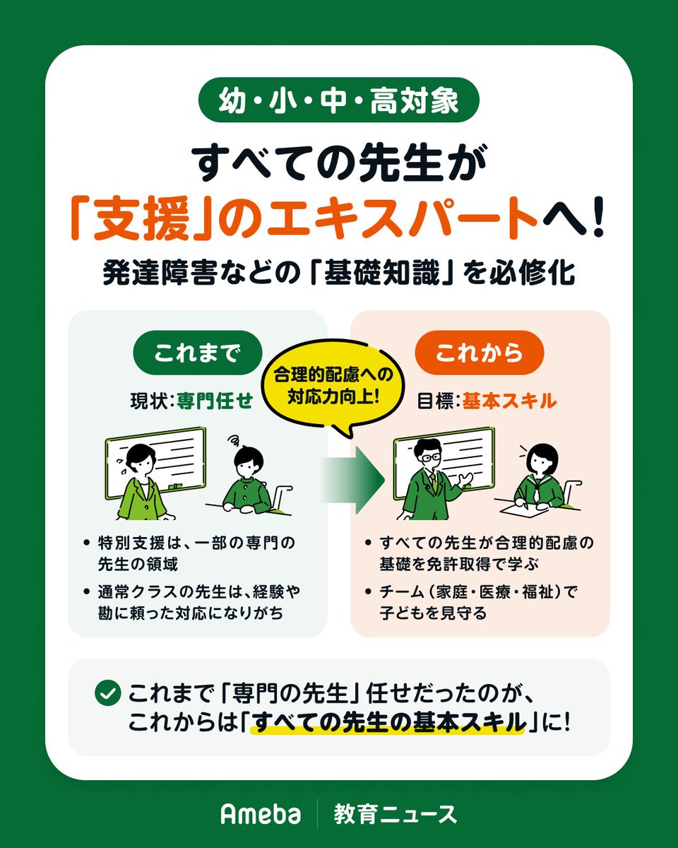 すべての先生が「支援」のエキスパートに！？ これまで学校の特別支援