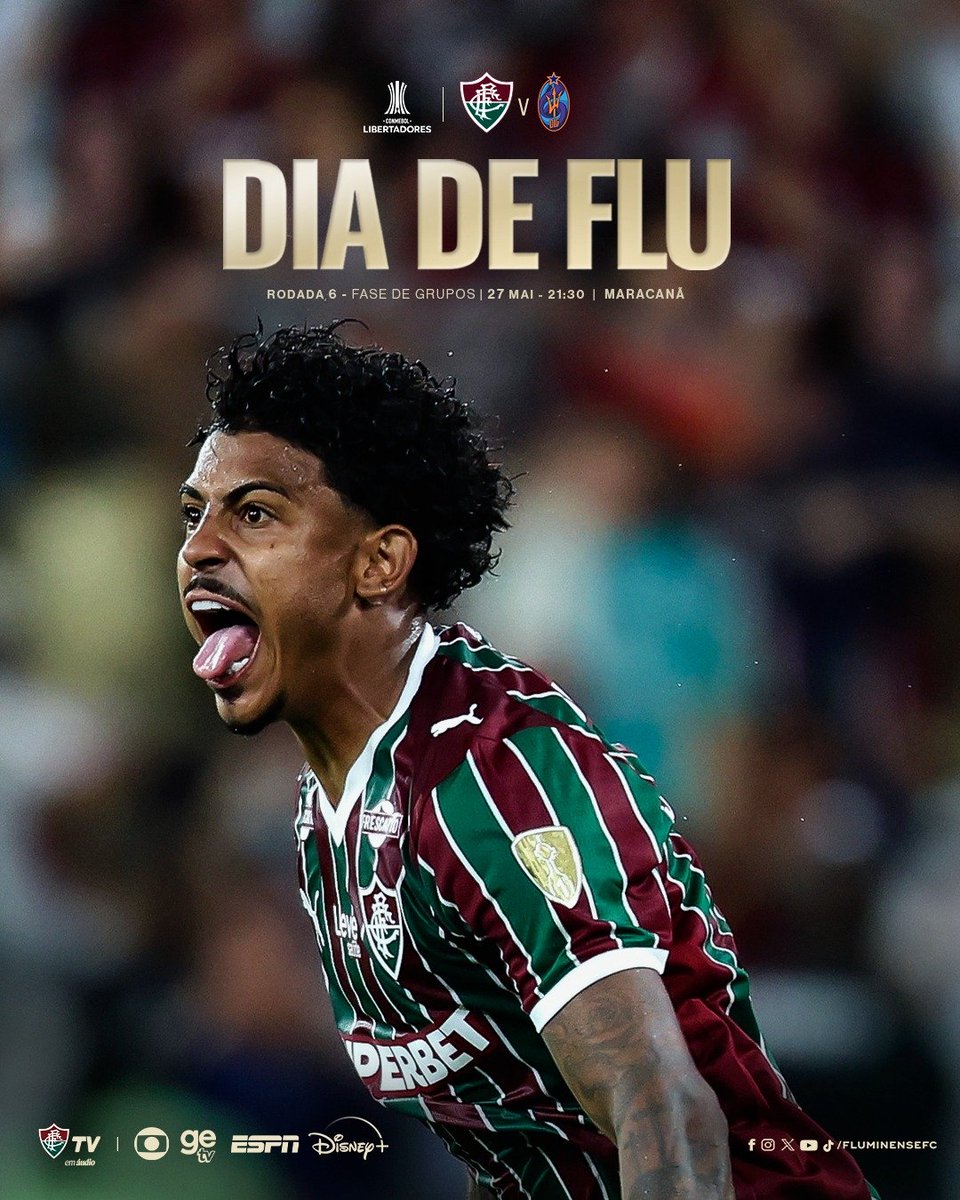 FluminenseFC's tweet photo. 🎵 DÁ-LHE FLUMINENSE
CLUBE COM MAIS HISTÓRIA SEI QUE NÃO HÁ 🎵

#DIADEFLU DECISIVO NA CONMEBOL LIBERTADORES! HOJE, ÀS 21h30, O #TIMEDEGUERREIROS RECEBE O DEPORTIVO LA GUAIRA-VEN, NO MARACANÃ. VAMOS PELA CLASSIFICAÇÃO, TRICOLOR! 🇭🇺🇭🇺🇭🇺 https://t.co/K2okoNCM1C