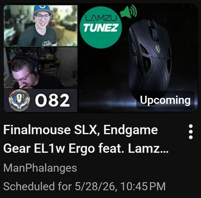 PhalangesCo's tweet photo. #MouseCast 082 feat. Lamzu's @TunezUS !!
Live 10:45pm EST Thurs May 28!
https://t.co/6auPRTQUtL https://t.co/3JLeRdbFlc