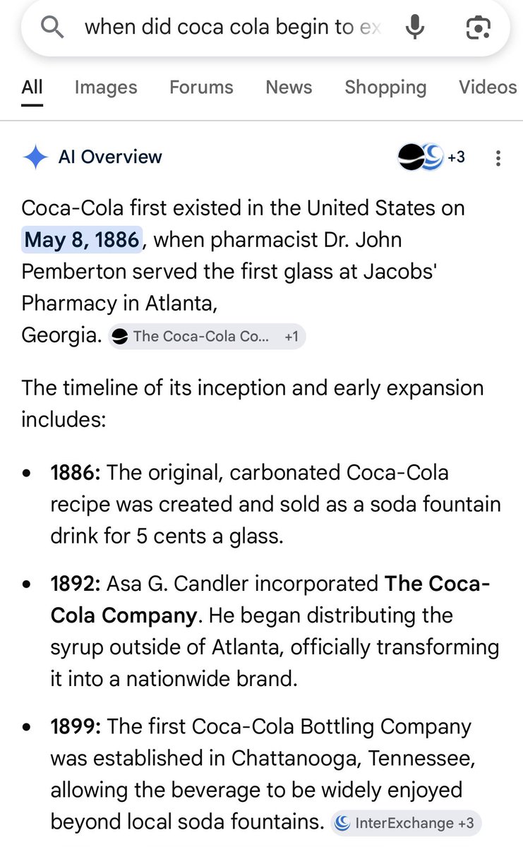 sweeper94's tweet photo. @citizenkaneda @elaifresh Nope. Chattel slavery began in the continental United States in 1619, Evan before the country’s founding. Coke? 1886. https://t.co/hh14Y9KBNS
