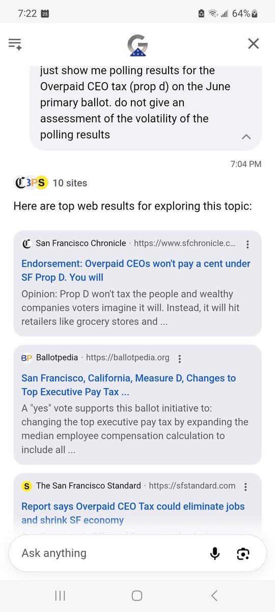 alex_behrend's tweet photo. Look at the 🐂💩 spin from .@Google when searching how the Overpaid CEO Tax (#PropD) is doing with the SF public
The #UberWealthy are cowards
Also BIG tip of the hat to .@saikatc for putting big bucks into the Yes on D effort 🙌🏻
cc .@hasanthehun .@zackexley .@AmericasUndoing https://t.co/7DxkeEL3M4