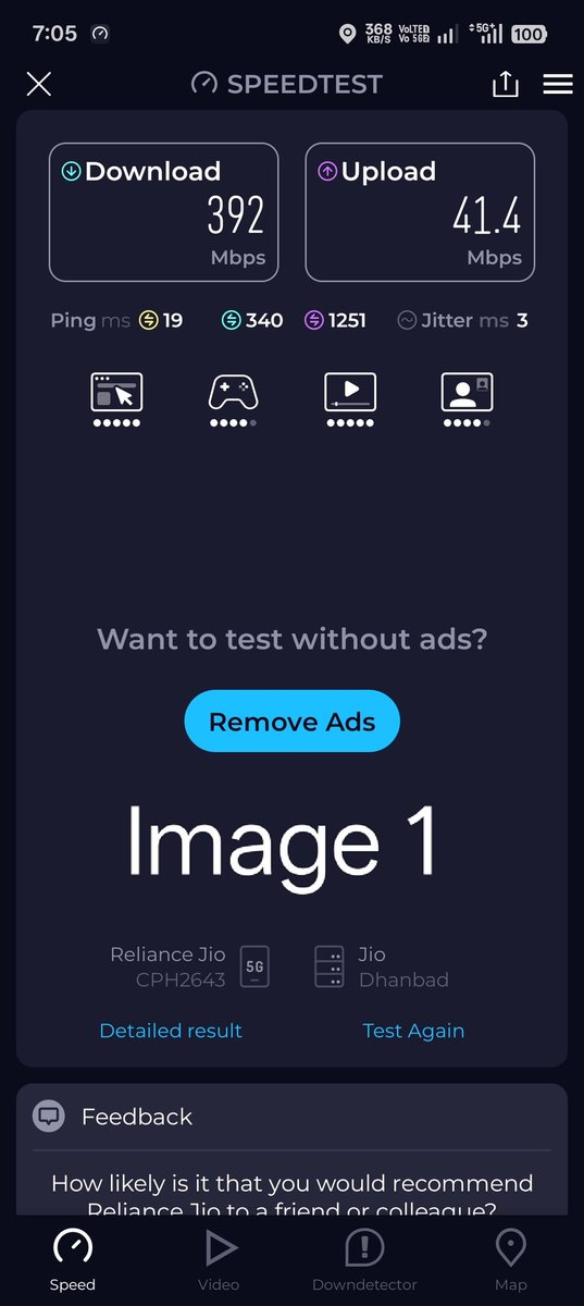 azhar4in's tweet photo. Jio 5G vs Airtel 5G
Image 1 is @JioCare and image 2 is airtel.
5G (Indoor) speed test Airtel having pathetic 5G indoor coverage. https://t.co/bLoGOXEGtK