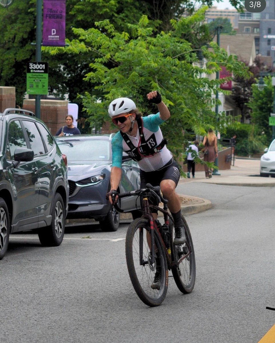 KHSBooster's tweet photo. Congrats to Keller Alum, Carter Persyn. We see you! Carter Persyn wins the FUC 100 with an official finish time of 6 hours 49 minutes. Crossing into the Breezeway, he had nothing but smiles and gratitude for a fun day on the bike. Carter is a finisher of the 100 &amp; 200 distance. https://t.co/eLls9X14ZT