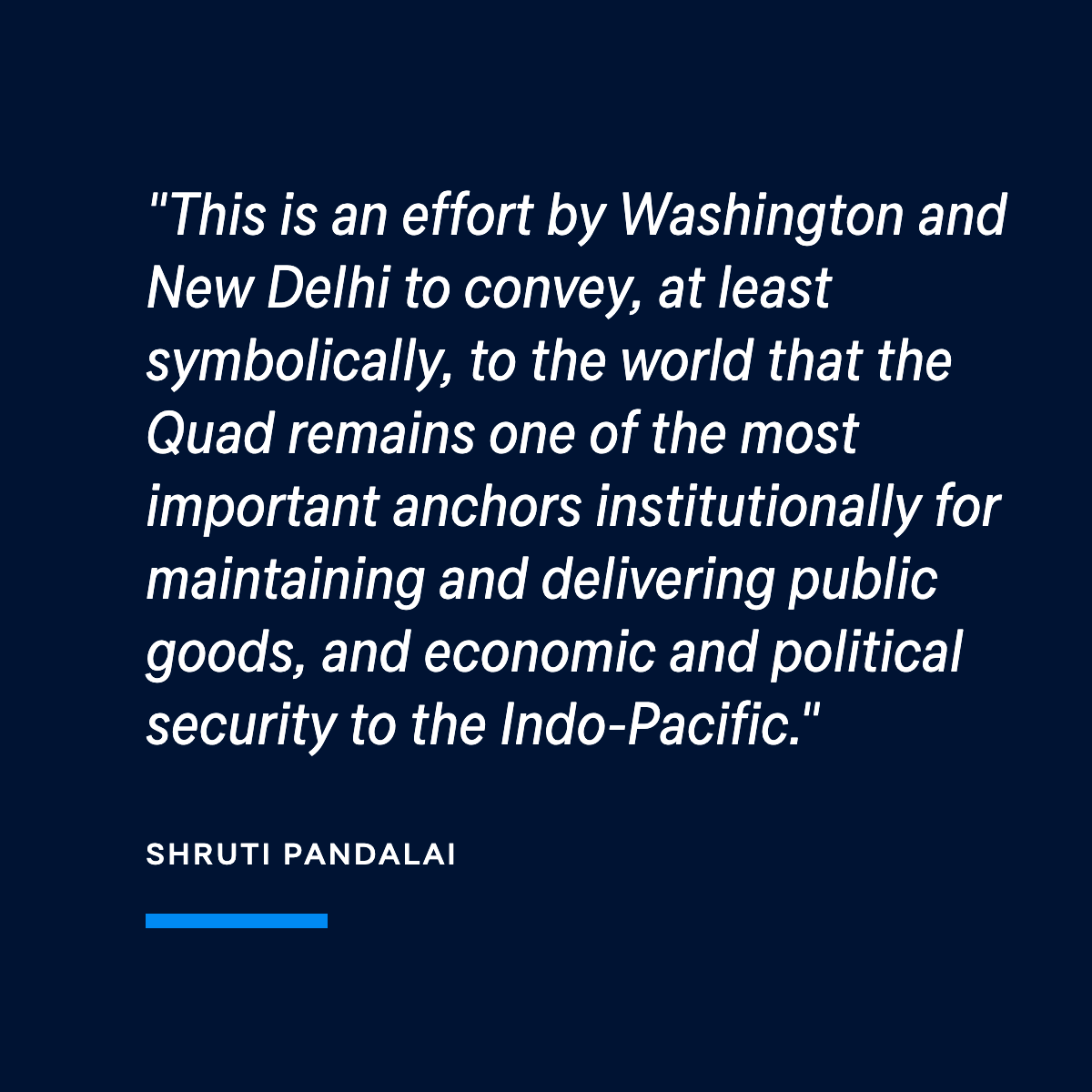 LowyInstitute's tweet photo. The @LowyInstitute's @shrutipandalai was quoted by @ChannelNewsAsia on the upcoming Quad foreign ministers meeting in New Delhi, aimed at reaffirming the bloc's relevance. 👇https://t.co/1zI35D7jUO https://t.co/Vk0oUXV75o