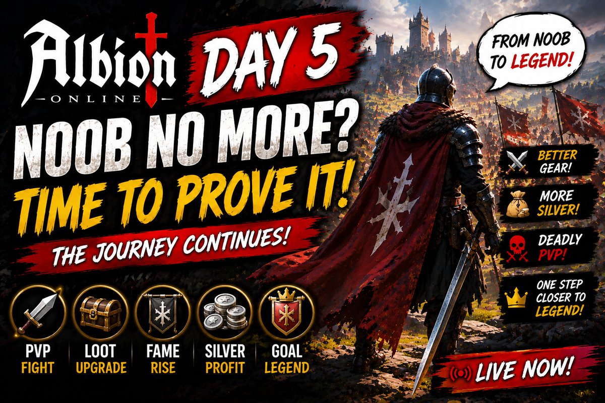 GodOFDisrespect's tweet photo. 🏰 Day 5 Albion Online | Better Gear, Bigger Fights

https://t.co/BmXiXe4dq0

https://t.co/vtUYr6mN4o

https://t.co/FsRAYPvnNr

https://t.co/6e1JOuyM3S

#Live #Streaming #Gamer #GamingCommunity #ContentCreator
#Twitch #YouTubeGaming #TikTokLive #RumbleLive
@YouTubeGaming
 
@Twitch
 
@RumbleVideo
 
@TikTokCreators

@GamingOnRumble
 
@MasteringRumble