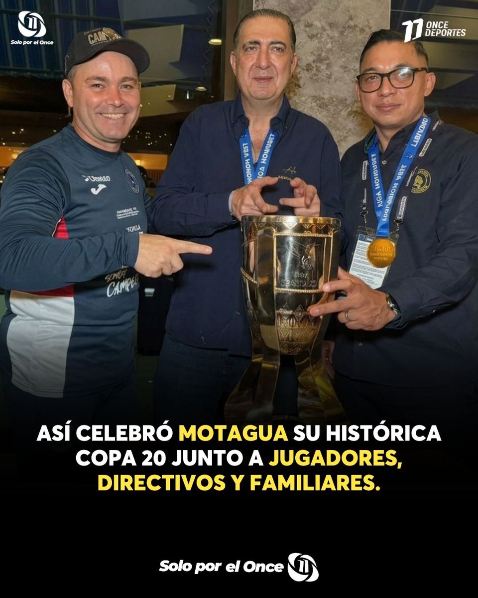 canal11hn's tweet photo. 💙🏆 🤩Motagua celebró su Copa 20 junto a jugadores, directivos y familiares, en un ambiente lleno de emoción y orgullo.🦅🏟️🥳

Más detalles aquí: https://t.co/HaBn2kAerI

#Motagua #Copa20 #AzulProfundo #Campeones https://t.co/DvbO4RVXN7