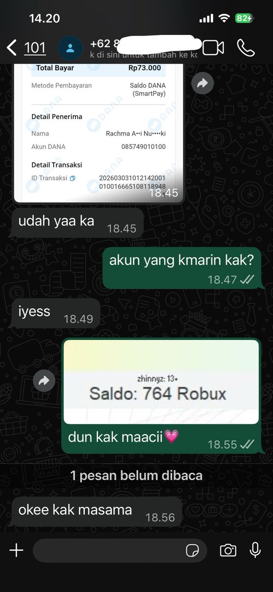Yupi🍭robux fsr on WA tweet media