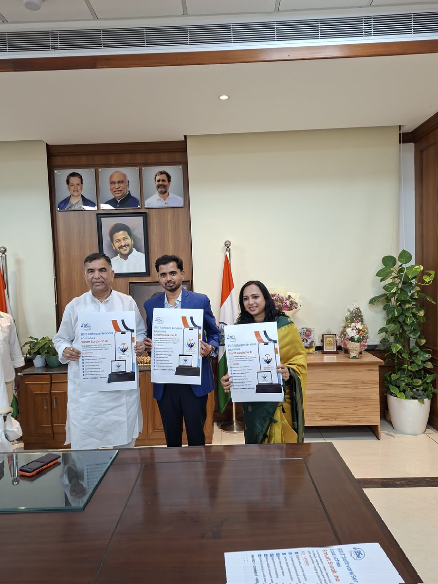 Bhanu_Garigela's tweet photo. Some milestones feel bigger than business. 🙏

Proud to officially unveil the Smart Suraksha AI logo
and share the vision and key features
at the Telangana Secretariat.

Honoured to have it launched by Shri Harkara Venugopal Rao Garu, Advisor to Government of Telangana (Protocol & Public Relations). 🇮🇳

#BhanuChandarGarigela #SmartSurakshaAI #AIInnovation #DigitalIndia